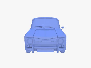 dacia 1100 red 3D Model