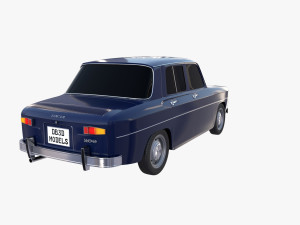 dacia 1100 dark blue 3D Модель
