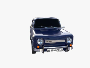 dacia 1100 dark blue 3D Model