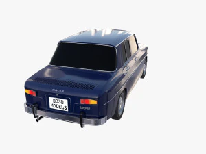 dacia 1100 dark blue 3D Model