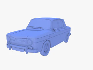 dacia 1100 dark blue 3D Model