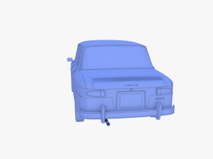 dacia 1100 dark blue 3D Модель