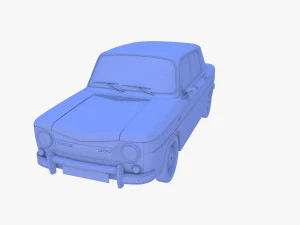 dacia 1100 dark blue 3D Model