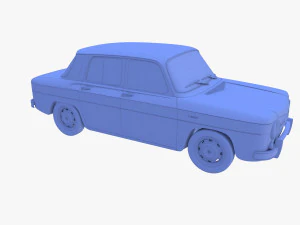 dacia 1100 dark blue 3D Model