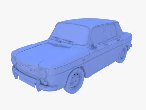 dacia 1100 dark blue 3D Model