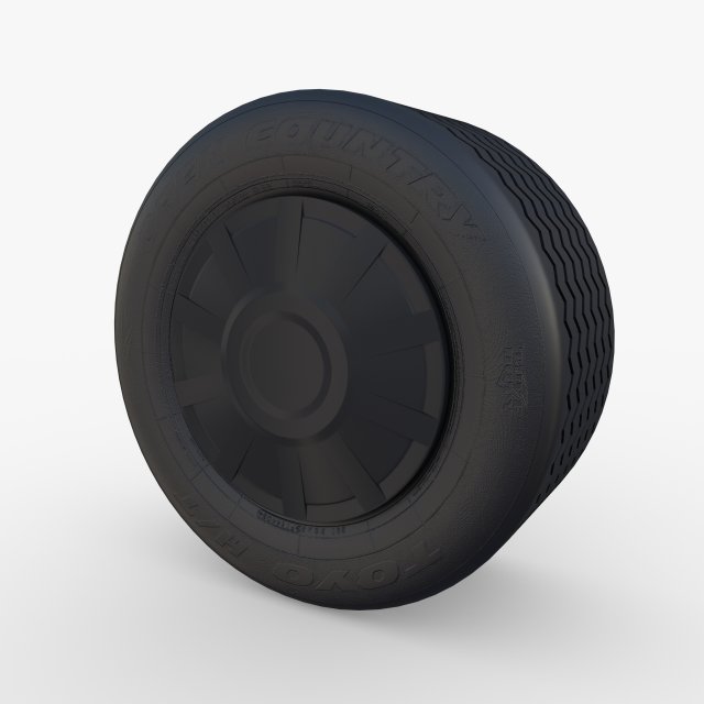 tesla truck wheel 2 3D Model .c4d .max .obj .3ds .fbx .stl .blend 