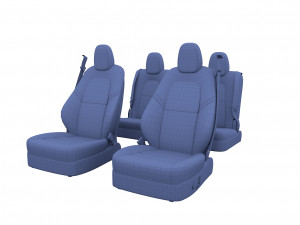 tesla model y seats white Modelo 3D