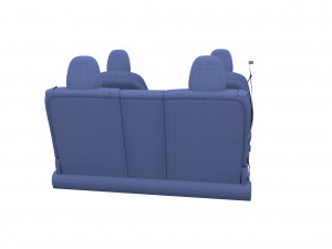 tesla model y seats white Modelo 3D