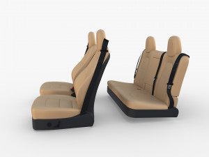 tesla model y seats cream Model 3D