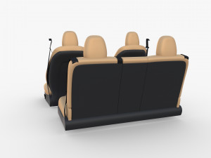 tesla model y seats cream Model 3D