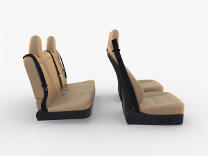 tesla model y seats cream Model 3D
