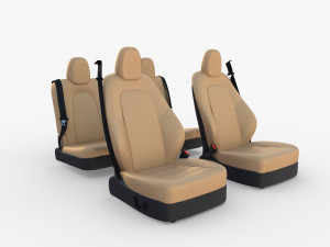 tesla model y seats cream Model 3D