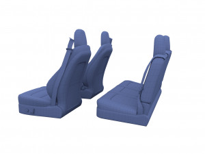 tesla model y seats cream Model 3D