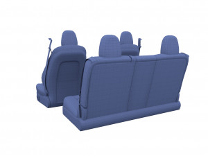tesla model y seats cream Model 3D