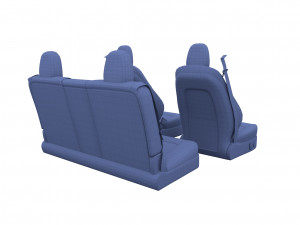 tesla model y seats cream Model 3D