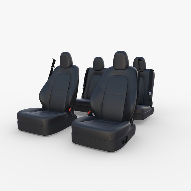 tesla model y seats dark Modelo 3D .c4d .max .obj .3ds .fbx .stl .blend 