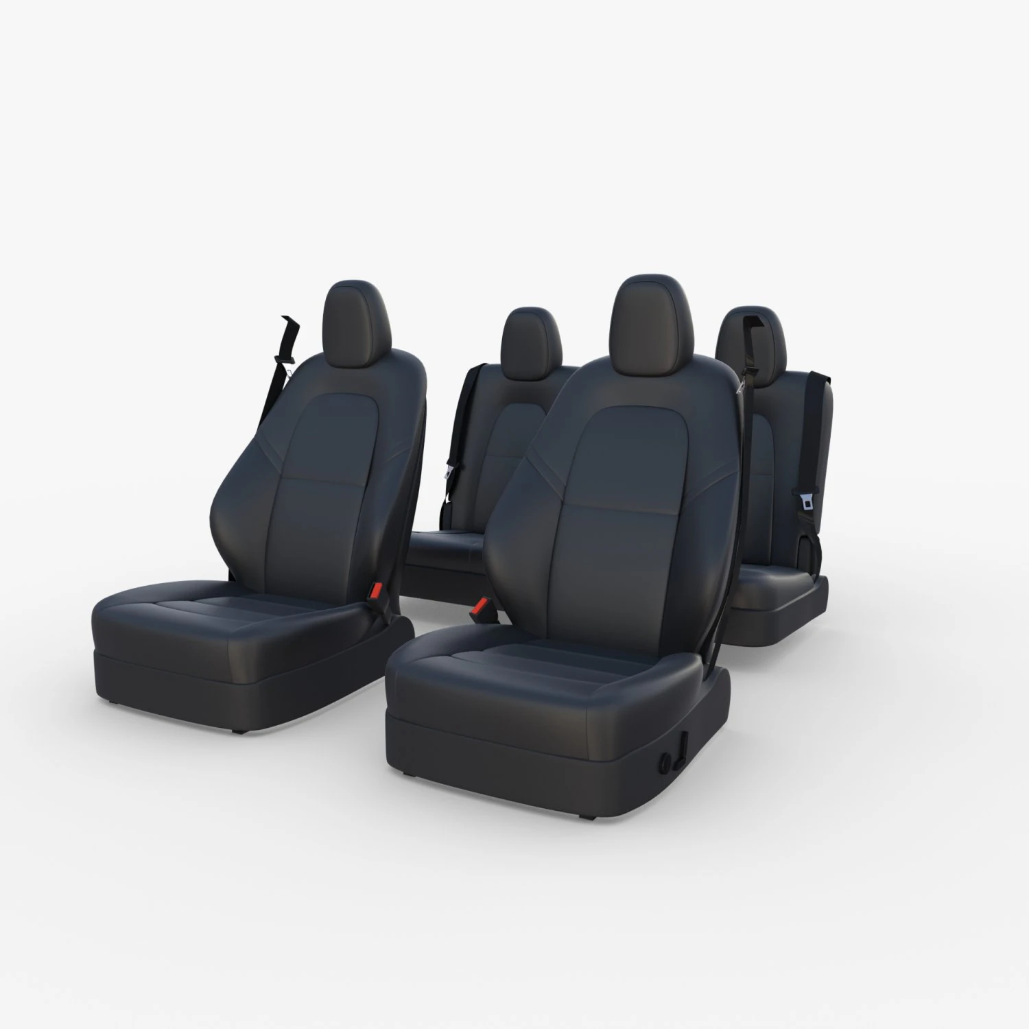 tesla model y seats dark 3D Model .c4d .max .obj .3ds .fbx .stl .blend 
