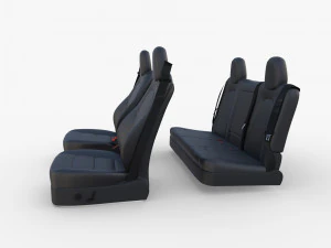 tesla model y seats dark 3D Model
