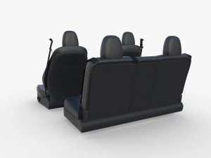 tesla model y seats dark 3D Model