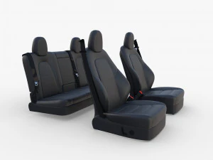 tesla model y seats dark 3D Model