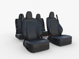 tesla model y seats dark 3D Model