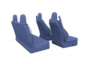 tesla model y seats dark 3D Model