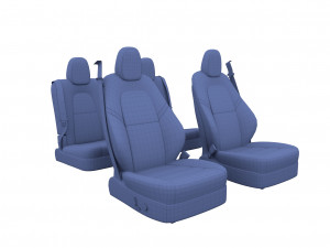 tesla model y seats dark Modelo 3D