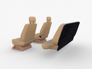 generic car seats cream 3D Модель
