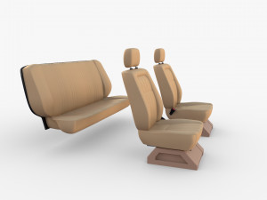 generic car seats cream 3D Модель