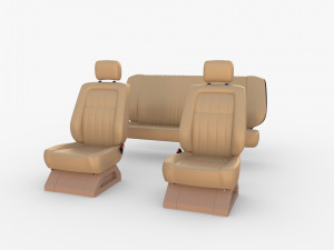 generic car seats cream 3D Модель