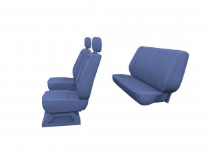 generic car seats cream 3D Model