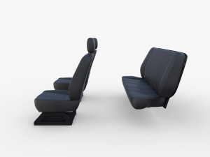 generic car seats black 3D Модель