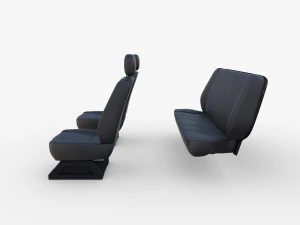 generic car seats black 3D Model