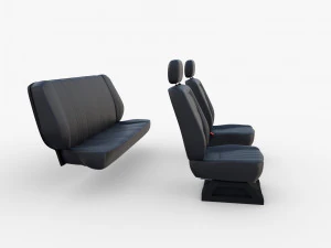 generic car seats black 3D Model