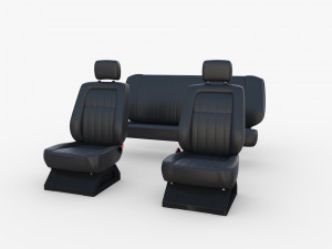 generic car seats black 3D Модель