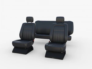 generic car seats black 3D Model