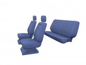 generic car seats black 3D Model