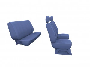 generic car seats black 3D Model
