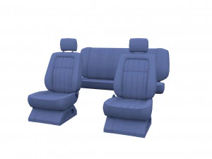 generic car seats black 3D Model