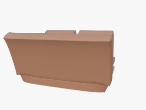 generic brown leather seats v2 3D Model