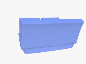 generic brown leather seats v2 3D Model