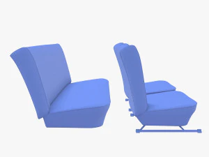 generic brown leather seats v2 3D Model