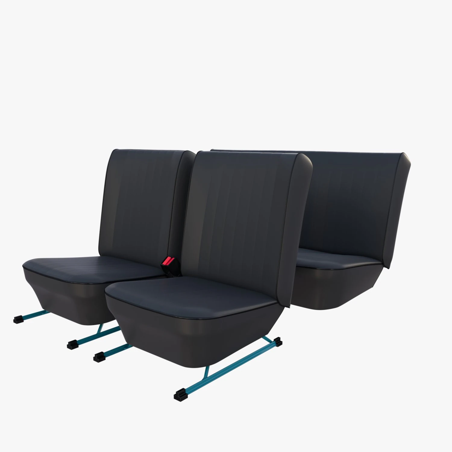 generic black leather seats v2 3D Model .c4d .max .obj .3ds .fbx .stl .blend 