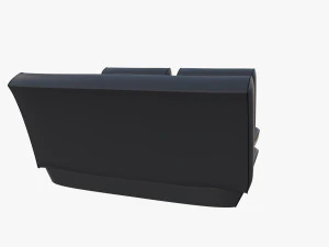 generic black leather seats v2 3D Model