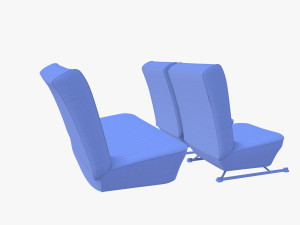 generic black leather seats v2 3D मॉडल