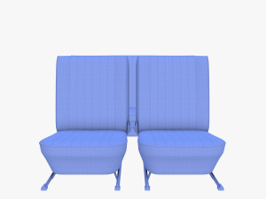 generic black leather seats v2 3D मॉडल