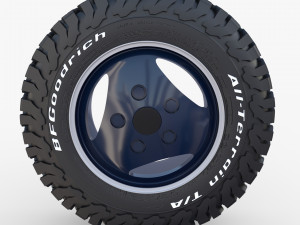 range rover classic wheel bf goodrich at 3D Model