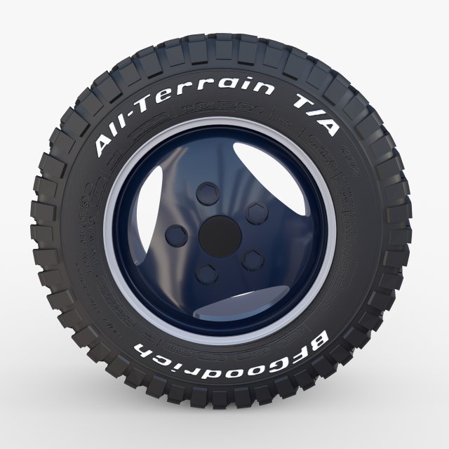 range rover classic wheel bf goodrich mud 3D 模型 .c4d .max .obj .3ds .fbx .stl .blend 