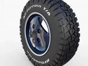 range rover classic wheel bf goodrich mud 3D Model