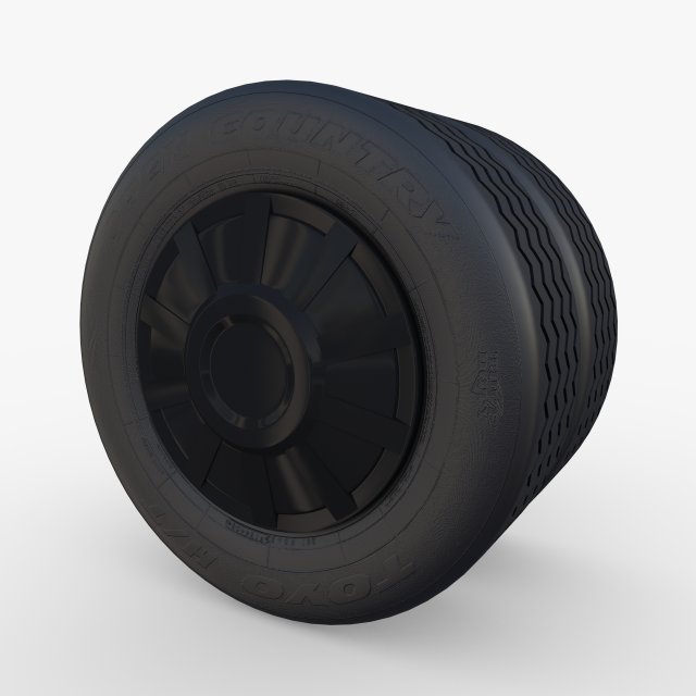 tesla truck wheel 3 3D Model .c4d .max .obj .3ds .fbx .stl .blend 